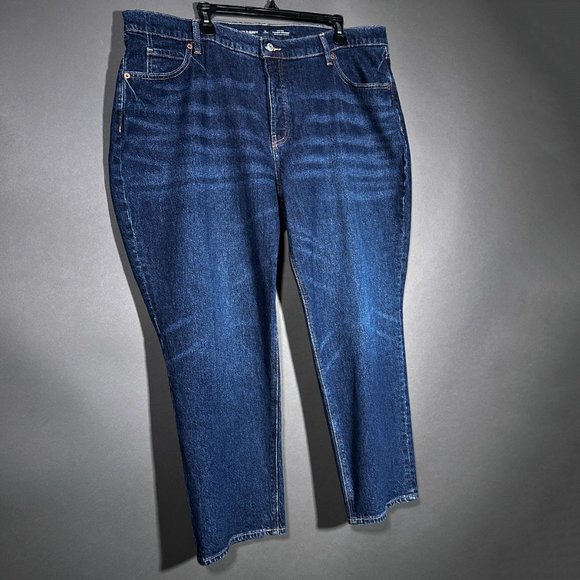 Old Navy Button Fly High Rise Slouchy Straight Secret Slim Pockets Size 18P - Picture 2 of 14